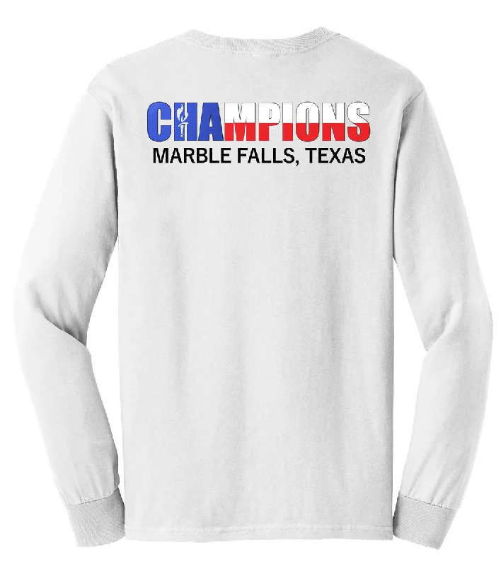 Camping hiking outdoor bloom-Camp Champions Long Sleeve Tee