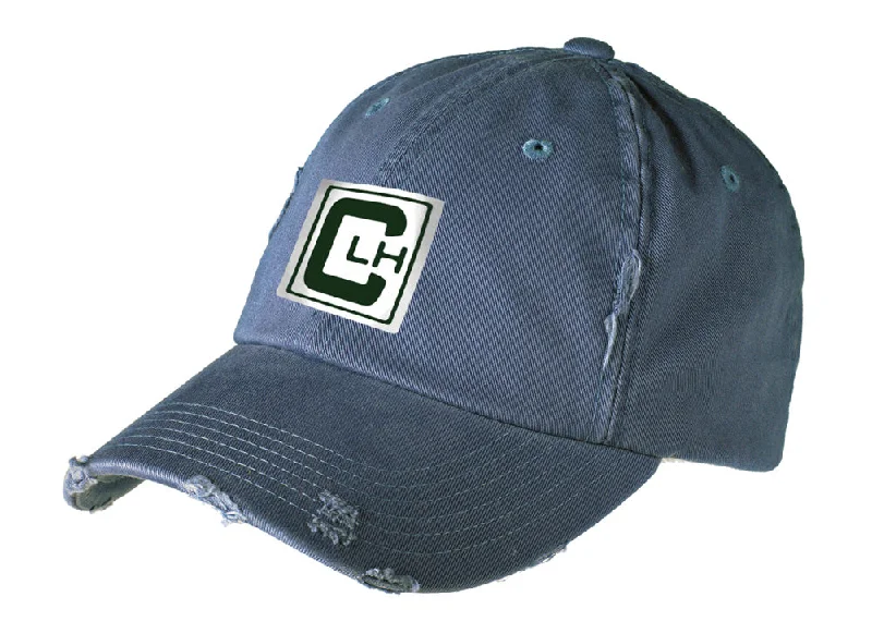 Camping hiking gear glow-Camp Lake Hubert Distressed Ball Cap