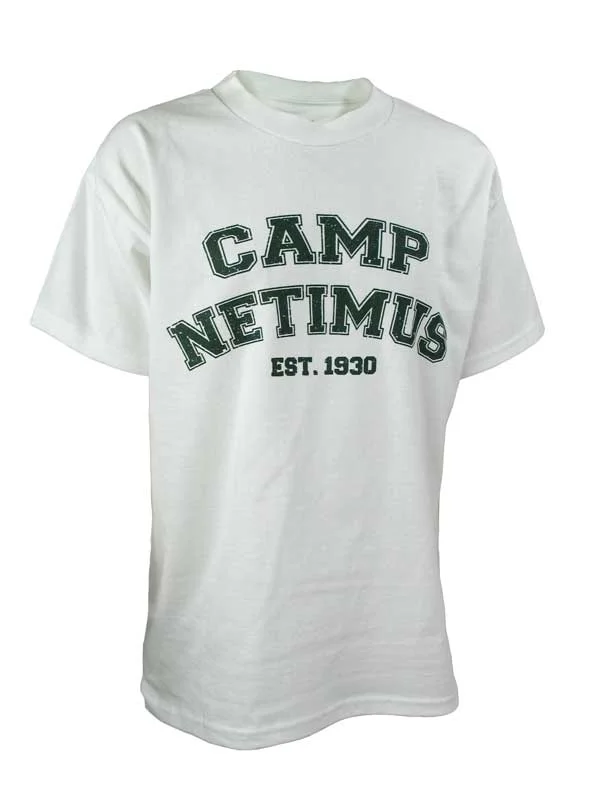 Camping hiking outdoor ties-Camp Netimus Distressed Print Tee