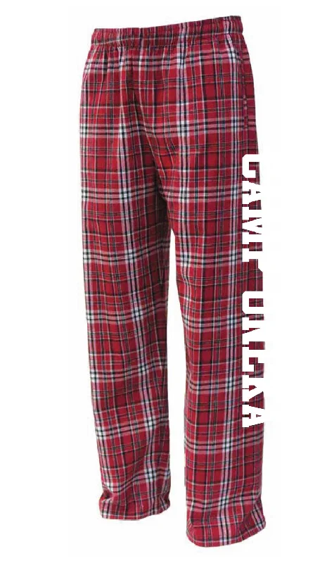 Camping hiking trail troves-Camp Oneka Flannel Pants