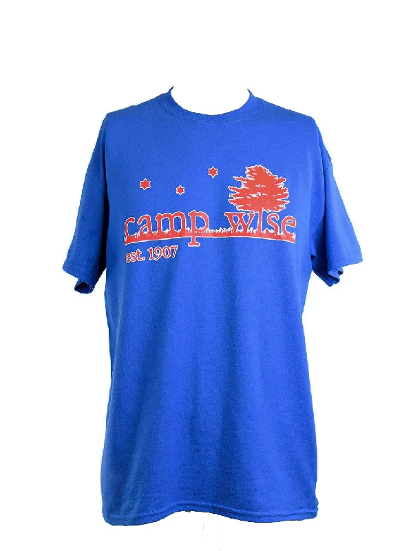 Camping hiking nature rush-Camp Wise Blue T-Shirt