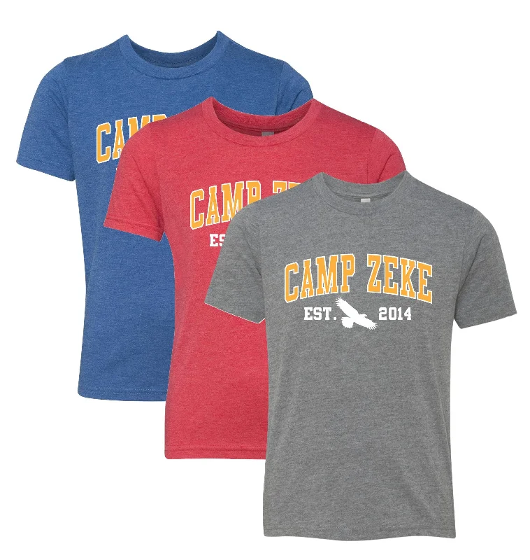 Camping hiking trail vibe-Camp Zeke Tri-Blend Tee