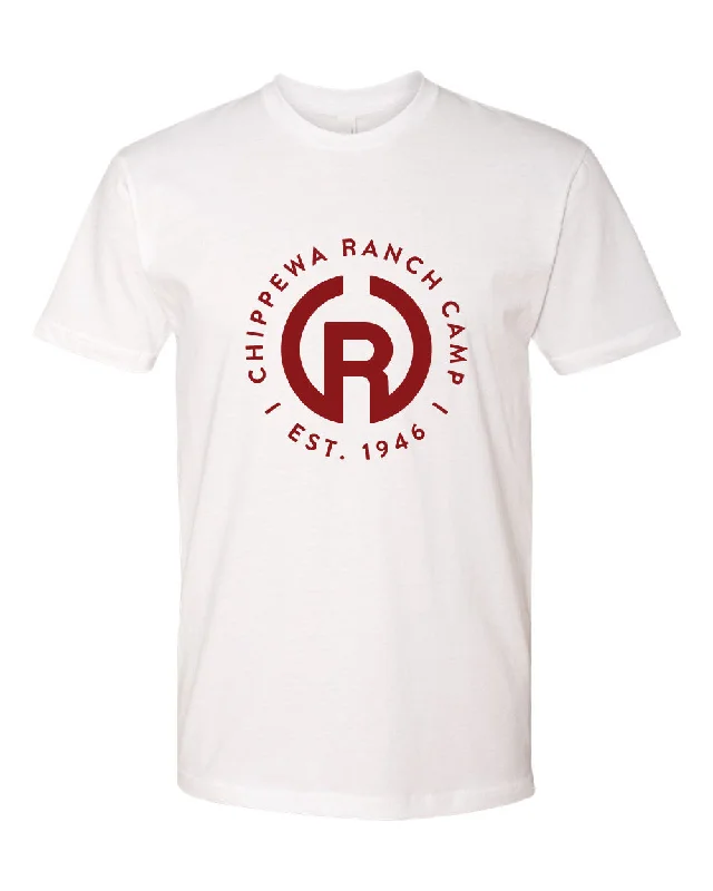 Camping hiking trail surge-REQUIRED: Chippewa Ranch Camp Logo Tee