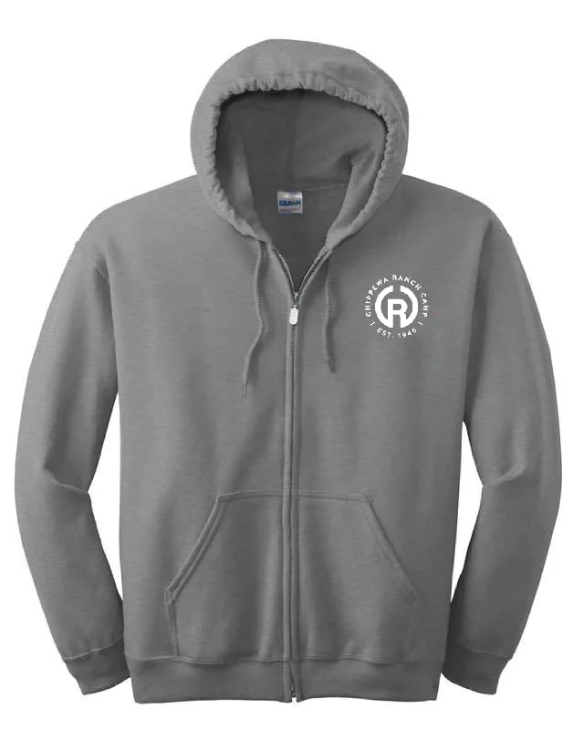 Camping hiking trail breeze-Chippewa Ranch Camp Zip Hoodie