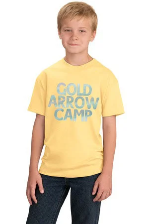 Camping hiking trail leap-Gold Arrow Camp Tee