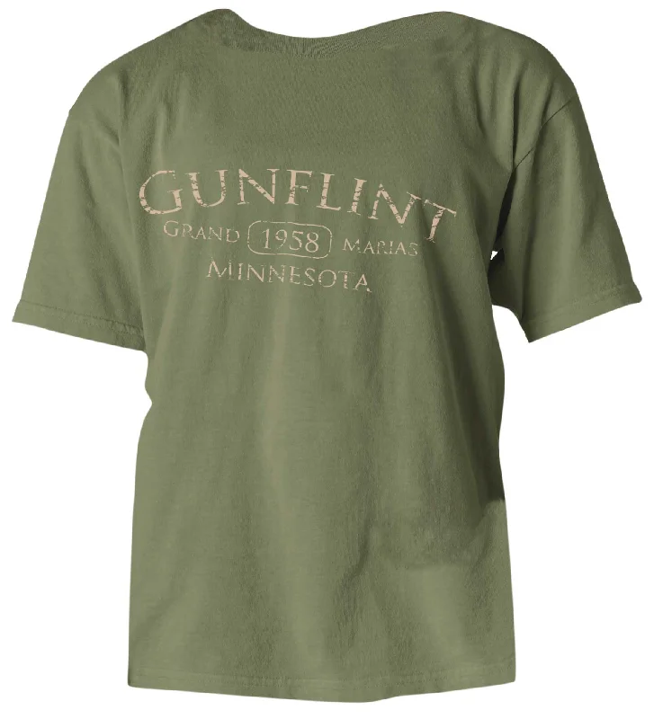 Camping hiking gear flexibility-Birchwood-Gunflint Grand Marias T-Shirt