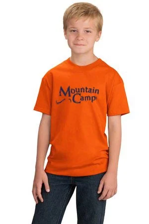 Camping hiking gear vibe-Mountain Camp Logo Tee