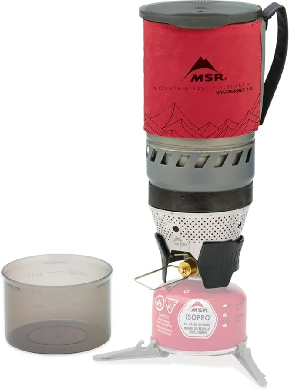 Camping hiking gear pulse-MSR Windburner Stove Syst 1L-Red