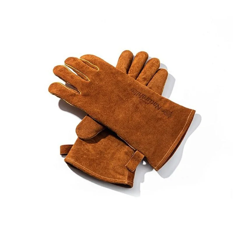 Camping hiking gear cheer-[Y.E.S] Naturehike Flame Retardant Cow Split Leather Glove