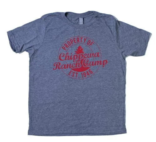 Camping hiking nature pulse-Property Of Chippewa Ranch Camp Tee