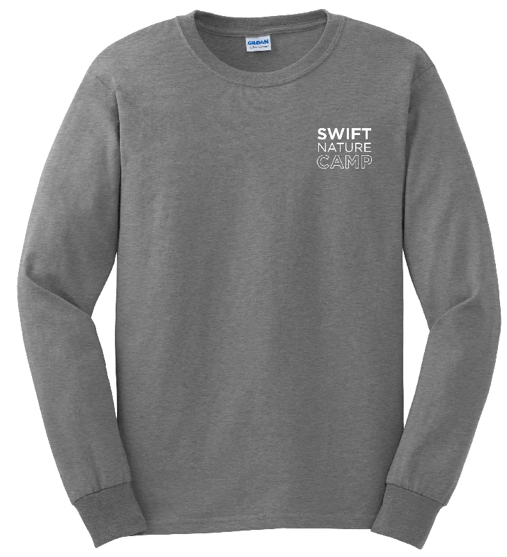 Camping hiking trail creek-Swift Nature Camp Long Sleeve Tee