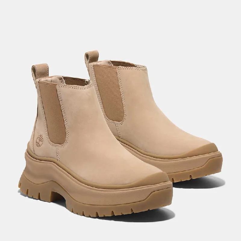 Camping hiking trail riddles-Women's Roxie Lane Mid Chelsea Boot - Light Beige Nubuck