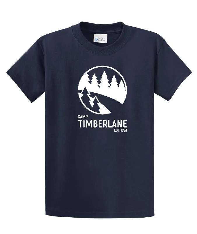 Camping hiking outdoor passion-Camp Timberlane NEW Logo Tee