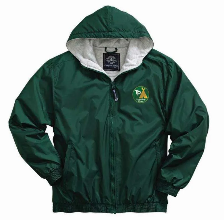 Camping hiking trail beams-Towering Pines Camp Charles River Rain Jacket