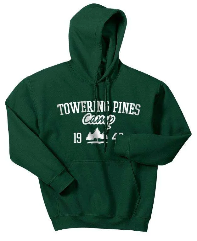 Camping hiking trail refuges-Towering Pines Camp Hoodie