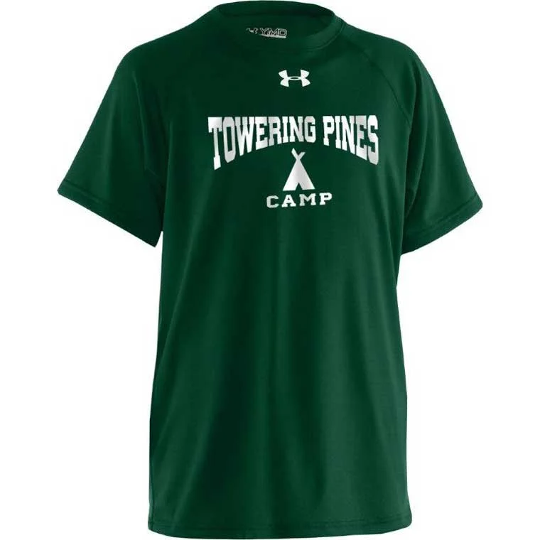 Camping hiking trail pass-Towering Pines Camp Under Armour Tee