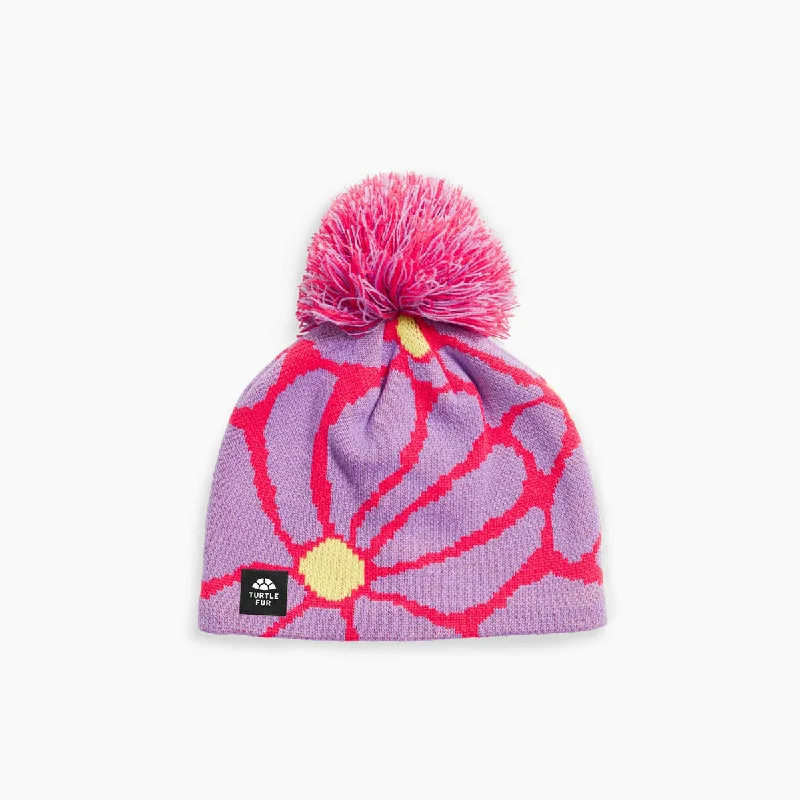 Camping hiking trail getaways-Bloom Bloom Pom Beanie - Lava