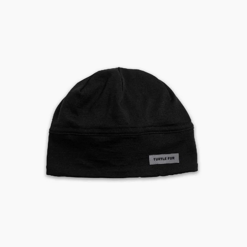 Camping hiking gear surge-Carefree Superfine Merino Wool Beanie - Black