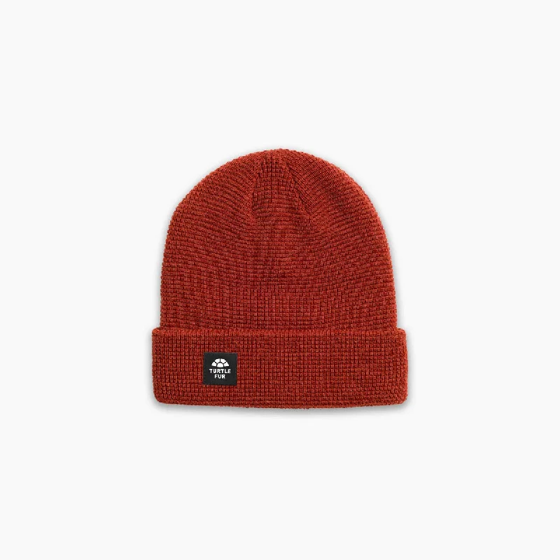 Camping hiking rugged paths-Merino Wool Homer Watch Cap - Cedar