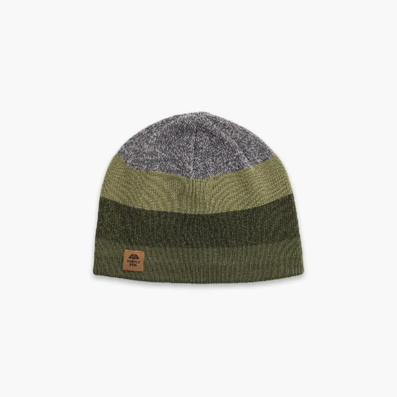 Camping hiking outdoor rush-Ocean Ragg Wool BTV Beanie - Dark Green