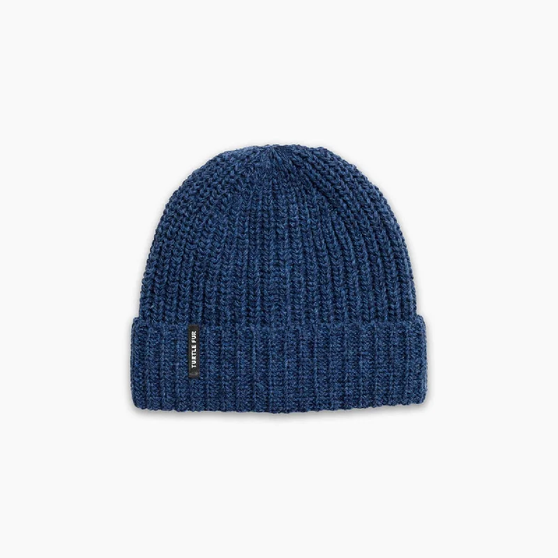 Camping hiking gear kick-Ocean Ragg Wool Ethan Beanie - Navy