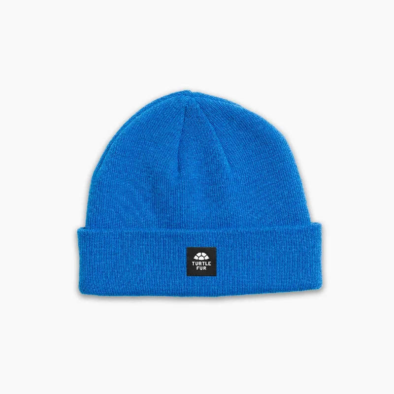 Camping hiking gear vibe-Pathfinder Knit Cuff Beanie - Blue